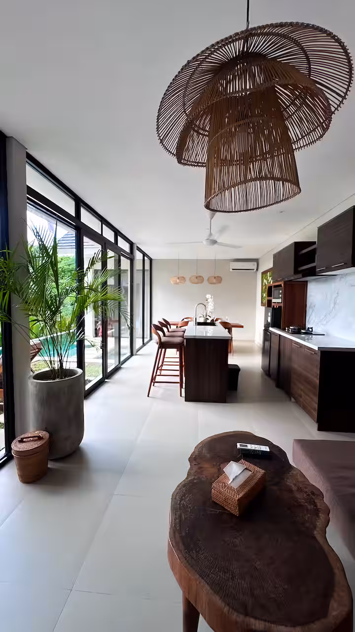 the kitchen